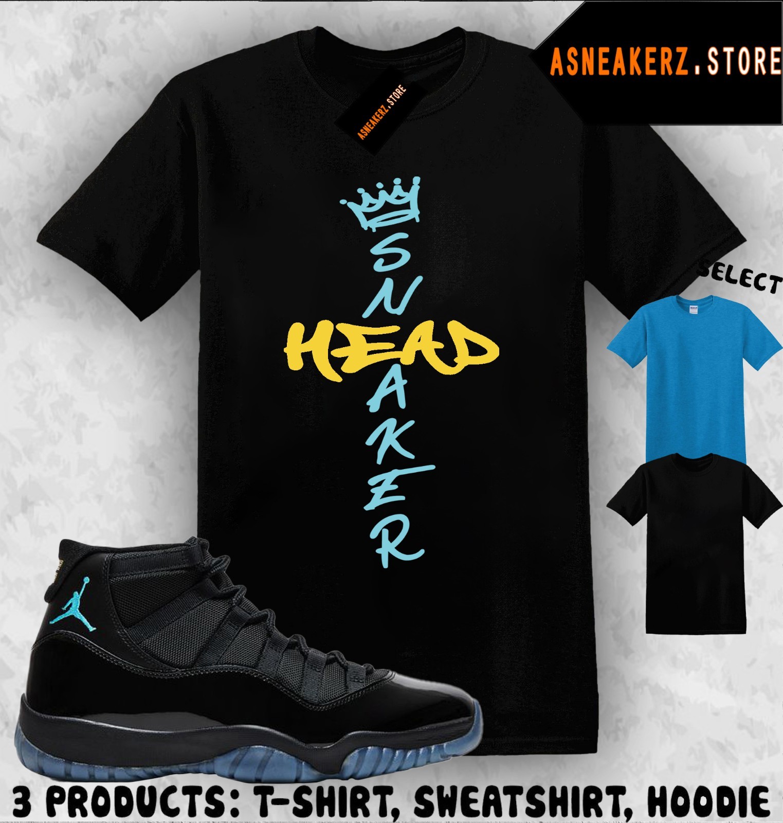 Shirt Match AJ 11 Gamma Blue 2025 Sneaker Matching Tee Sneakerhead Cross T-Shirt