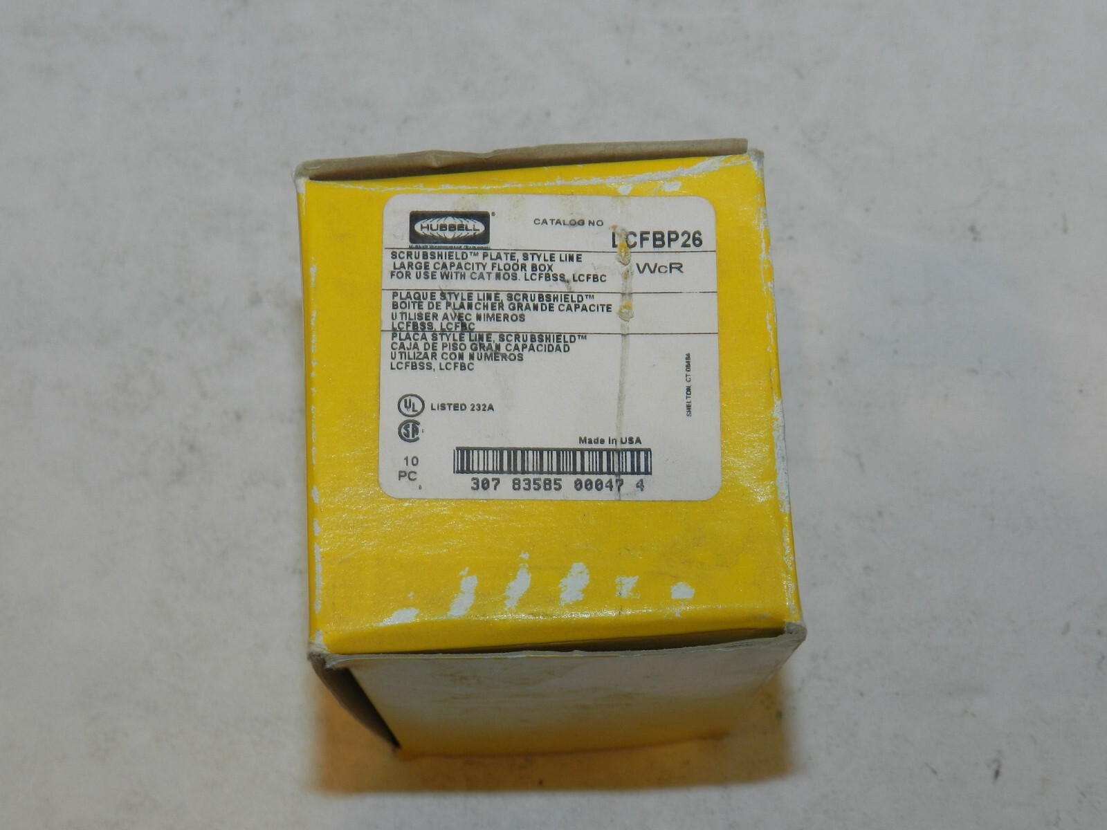 Box of 10 Hubbell LCFBP26 Scrubshield Plate Large Capacity X10 Lot NEW NIB