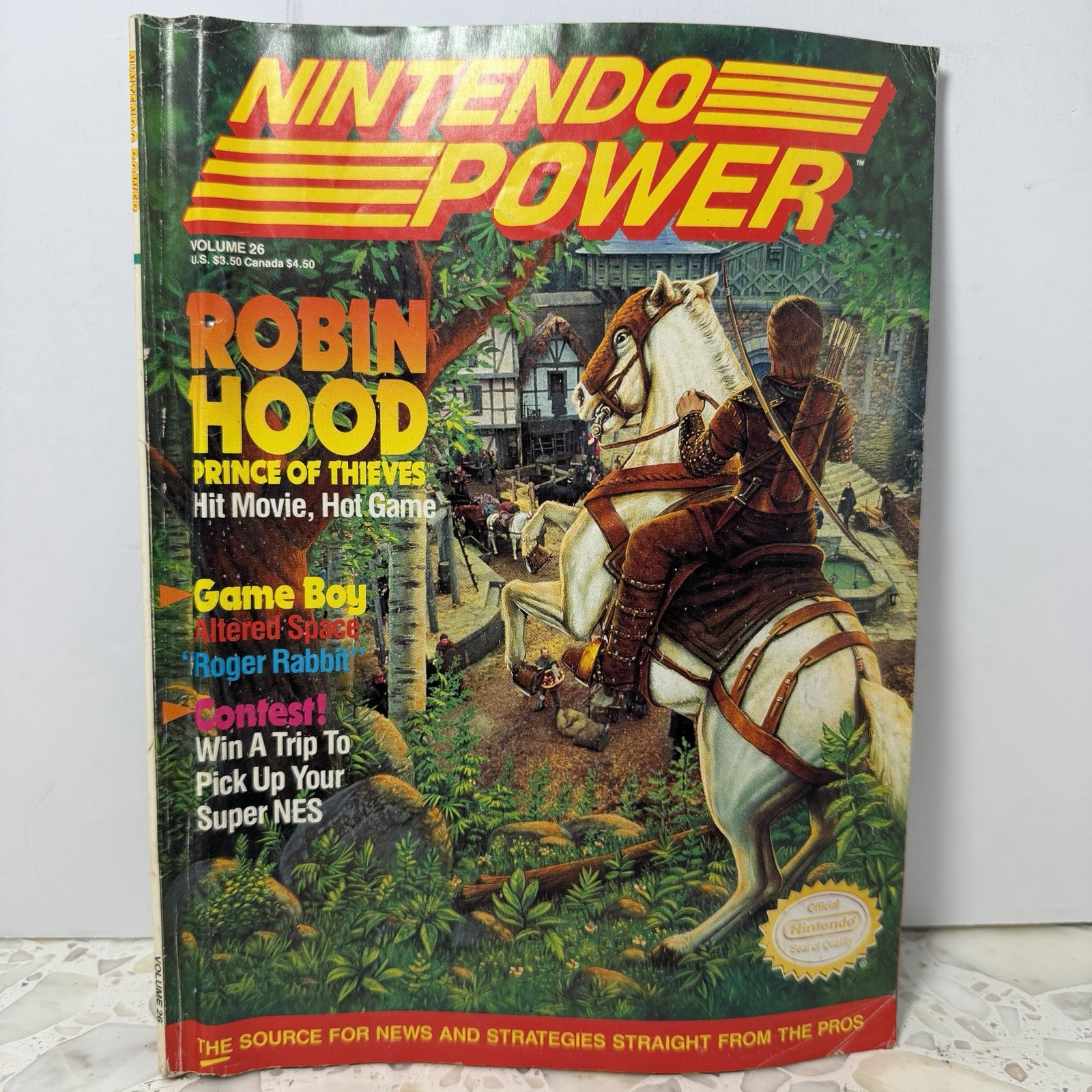 Nintendo Power Magazine Volume 26 July 1991 Attached Poster Robin Hood