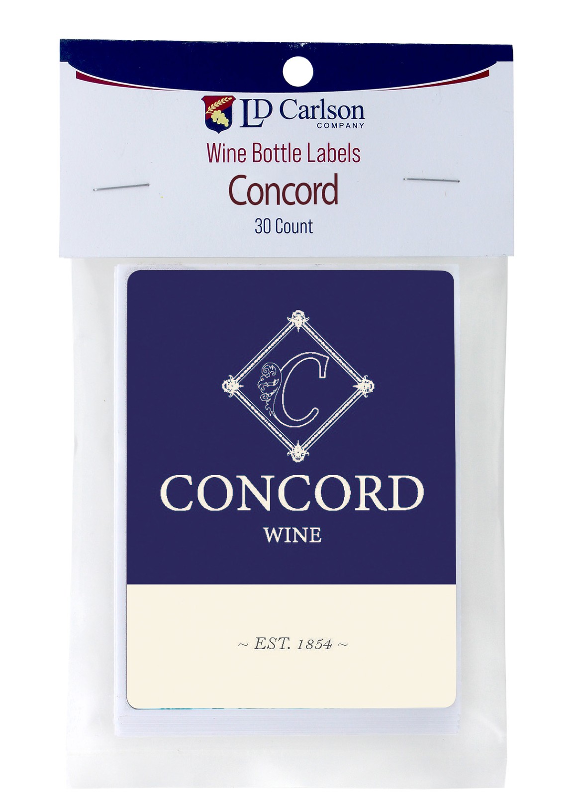 Concord Wine Labels 30/Pack Varietal Collection