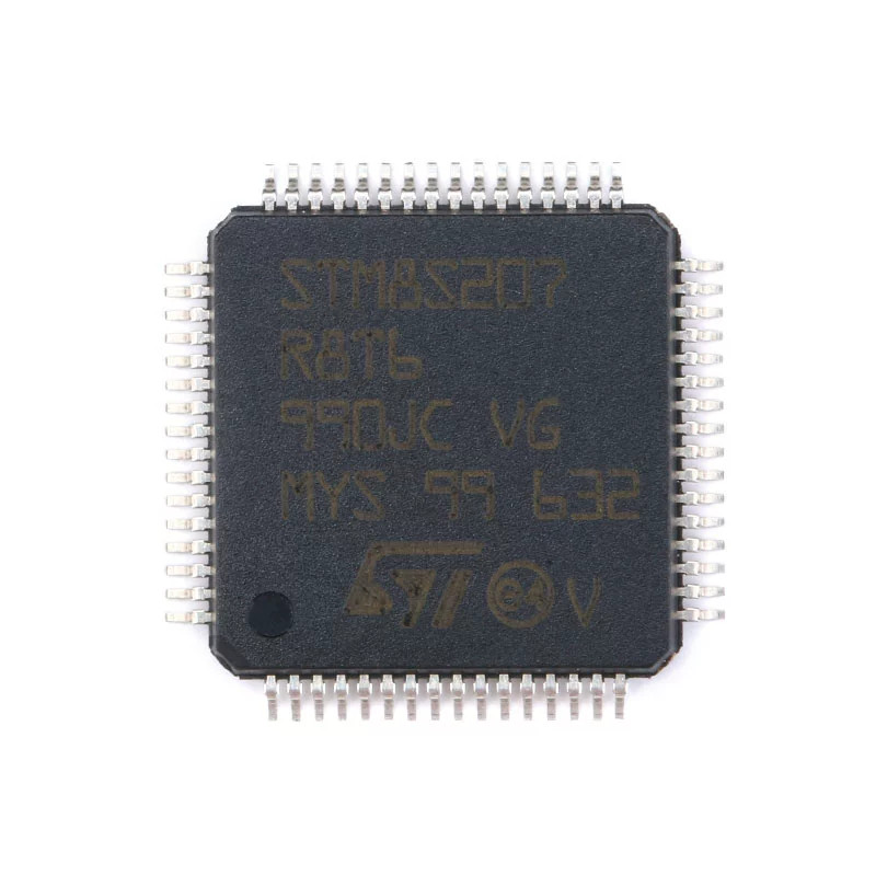 5PCS STM8S207R8T6 LQFP-64 24MHz/64KB flash memory/8-bit microcontroller-MCU