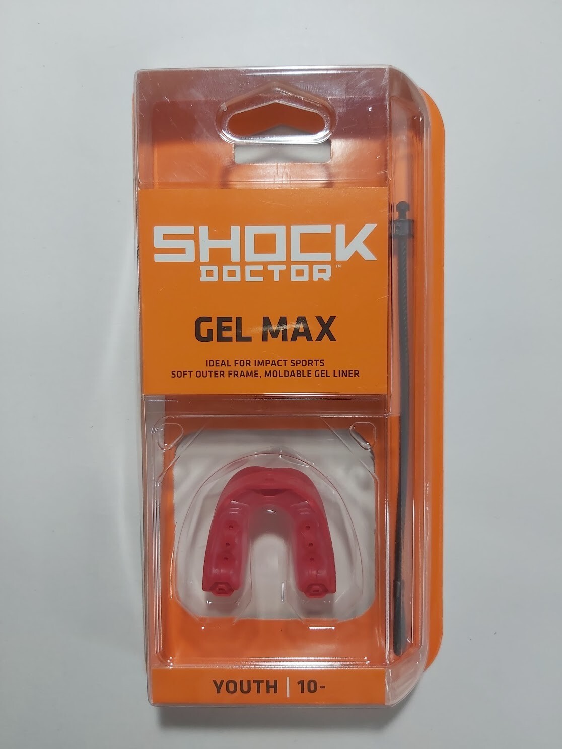 Shock Doctor Gel Max Custom Fit Mouth Guard - Youth 10- Red
