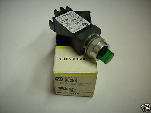 ALLEN BRADLEY 800MR-QS24 GREEN PILOT LIGHT 22mm NEW CONDITION IN BOX