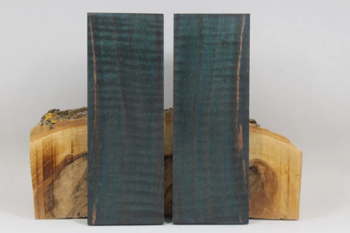 STABILIZED DYED MAPLE CUSTOM KNIFE HANDLE MATERIAL BLANK SCALES (5793)