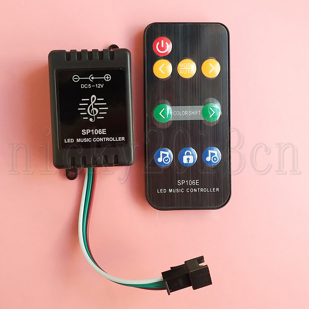 SP106E Music Controller RF 9key Remote for LED Pixel Addressable Strip Light