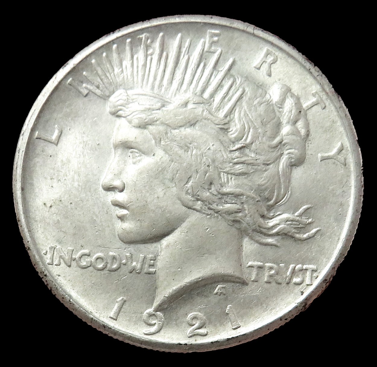1921 SILVER PEACE DOLLAR $1 MINT STATE COIN