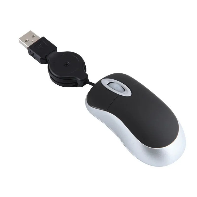 New Mini Retractable USB Optical Scroll Wheel PC Laptop Notebook Mouse Mice Us