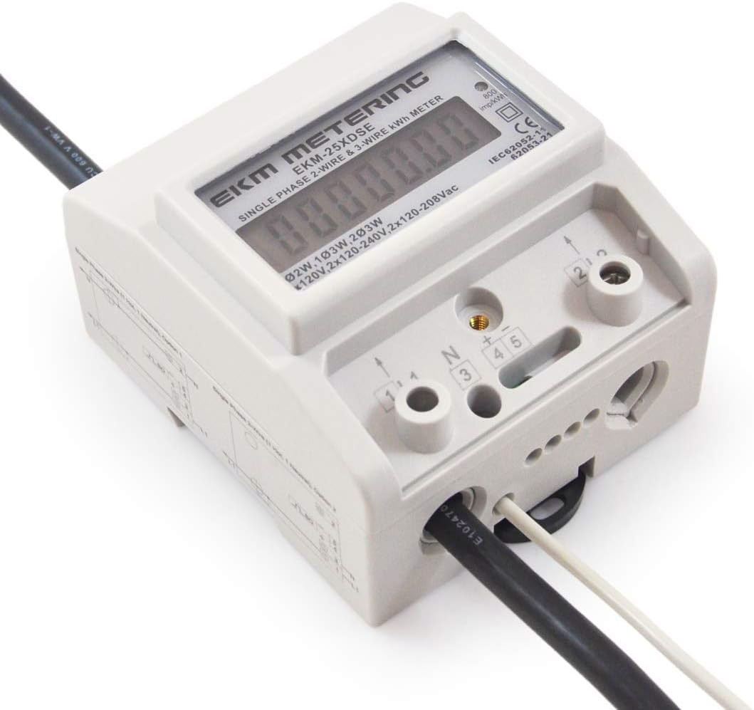 Universal 120V-240V Single Phase Kwh Meter 100A for 2/3-Wire Systems