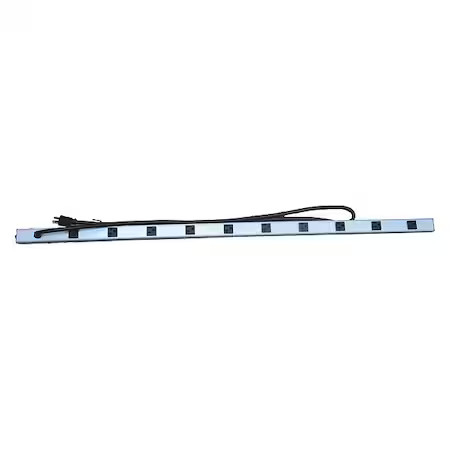 Outlet Strip, 10 5-20R, 5-20P, 6 Ft., Gray, 2Mv41
