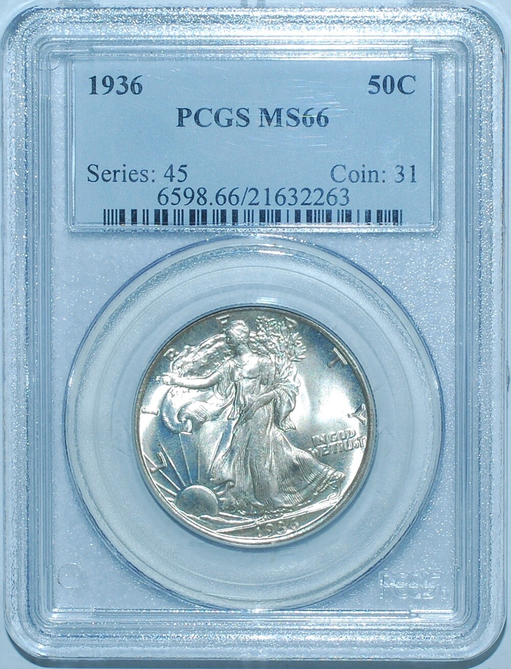 1936 P PCGS MS66 Walking Liberty Half Dollar