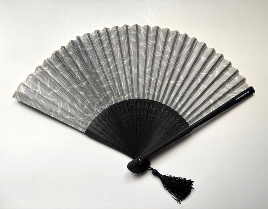 [Unused] Porsche Japanese Folding Fan Sensu Rare