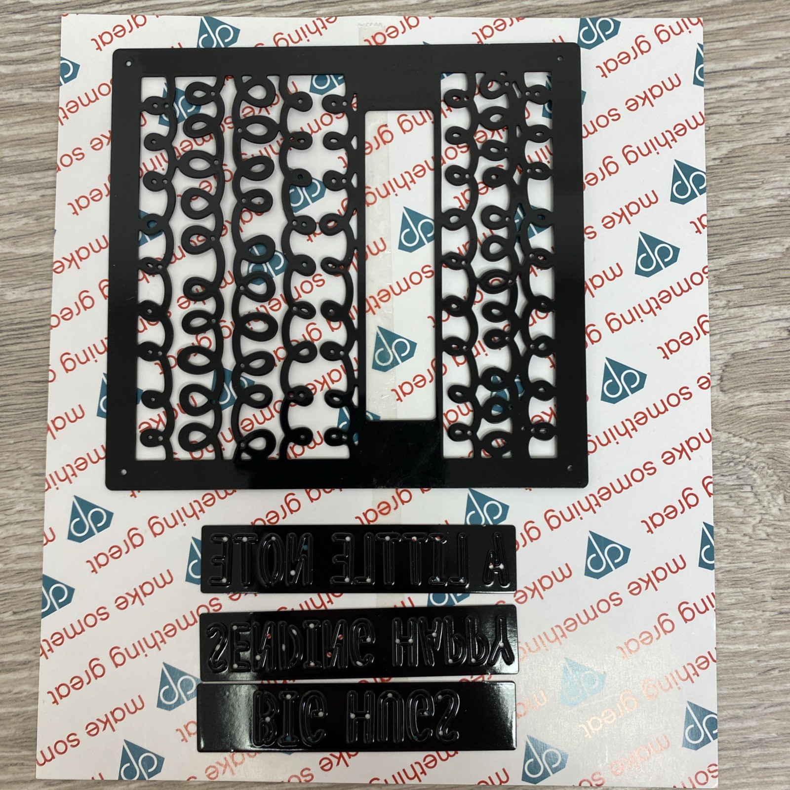 Diamond Press Dies SENDING HAPPY Nesting Background Die Set