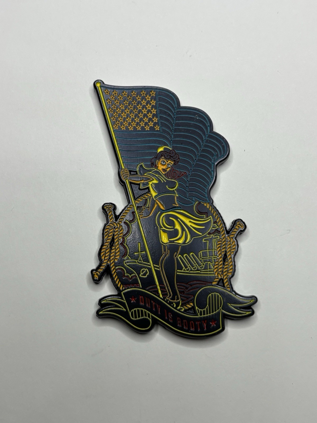 3” Navy Pride Pinup American Flag Challenge Coin
