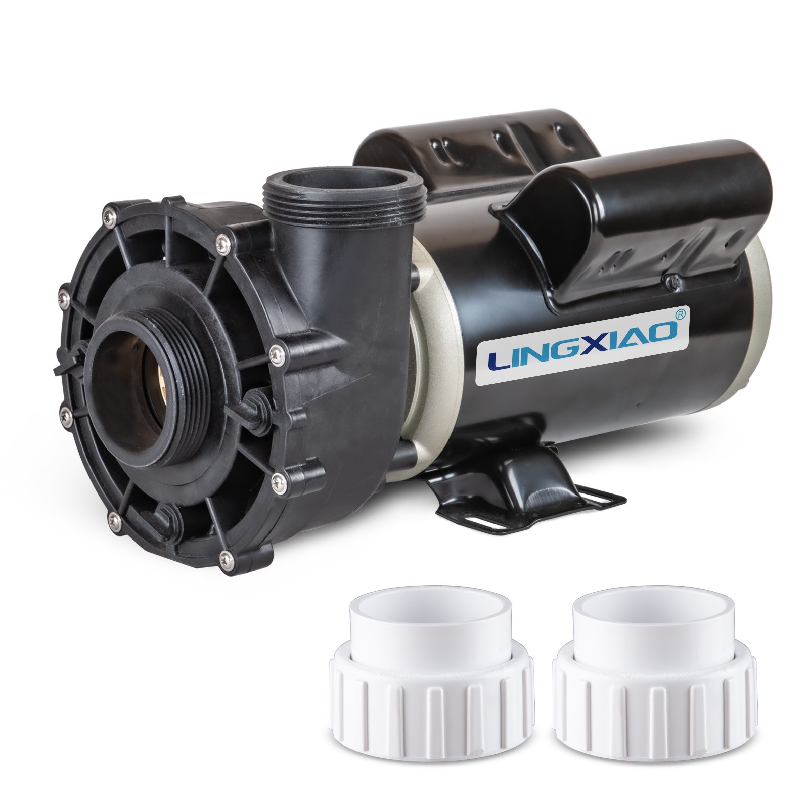 LINGXIAO SPA Pump, 2 Speed Hot Tub Pump 1.5HP, LX SPA Motor 115V, 2" 48WUA1001C