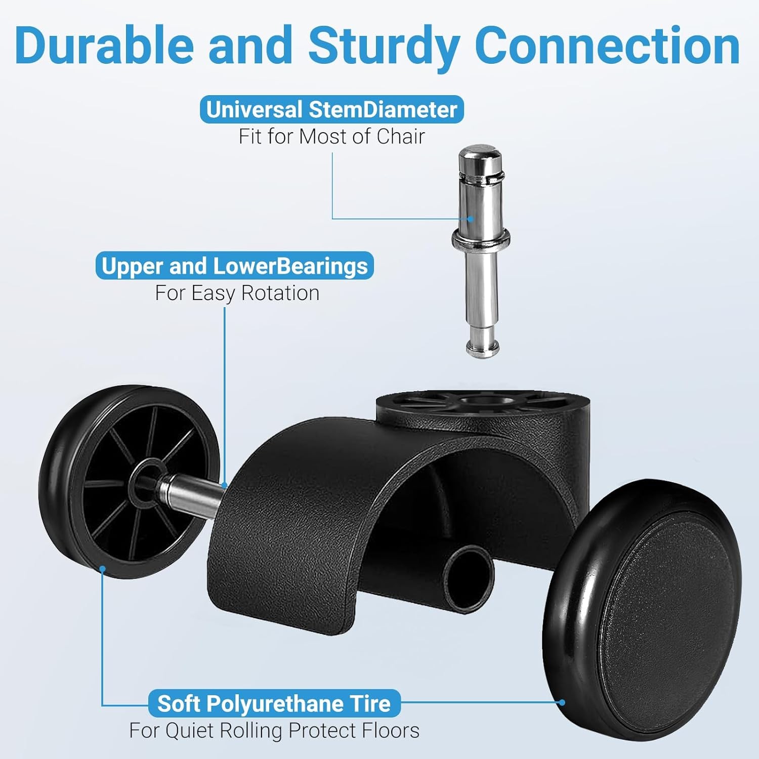 Swinton Avenue Trading Office Chair Replacement Part Rubber Caster/Roller Wheels