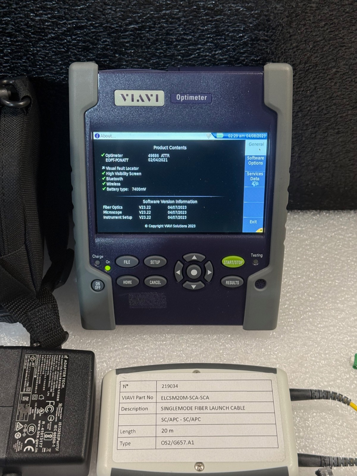Viavi/JDSU EOPT-PONATT Optimeter + Launch Cable Accs. Castle Bravo