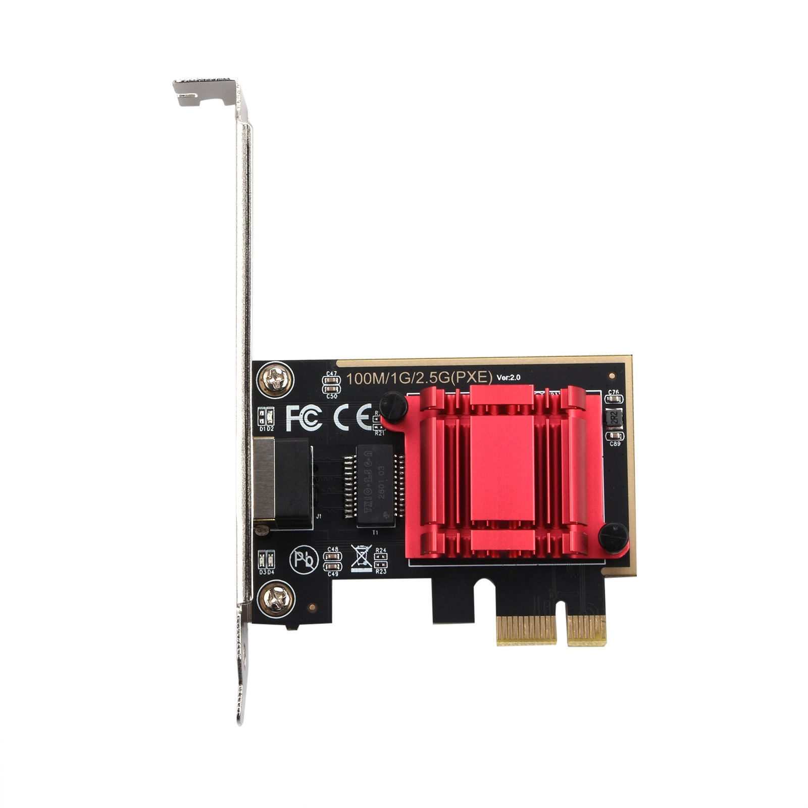 Network Adapter Card 2.5G PCI-E To RJ45 RTL8125 Computer Modification Accessory