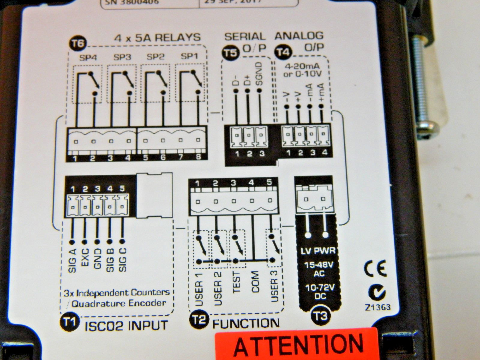DEFINE INSTERMENTS PRO-CTR200-LV Counter/Rate Batching Controller Low Voltage