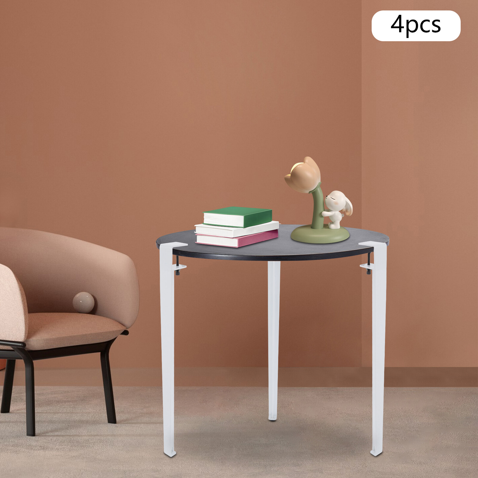 4pcs Adjustable Table Legs, Table Clamp Legs, F-shaped Table Legs White NEW