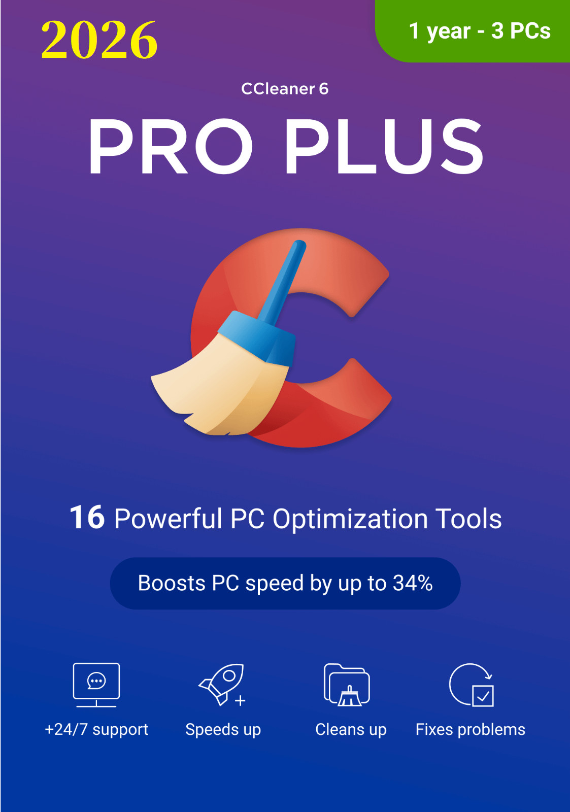 CCleaner Professional Plus 2026 3 PC / 1 Year