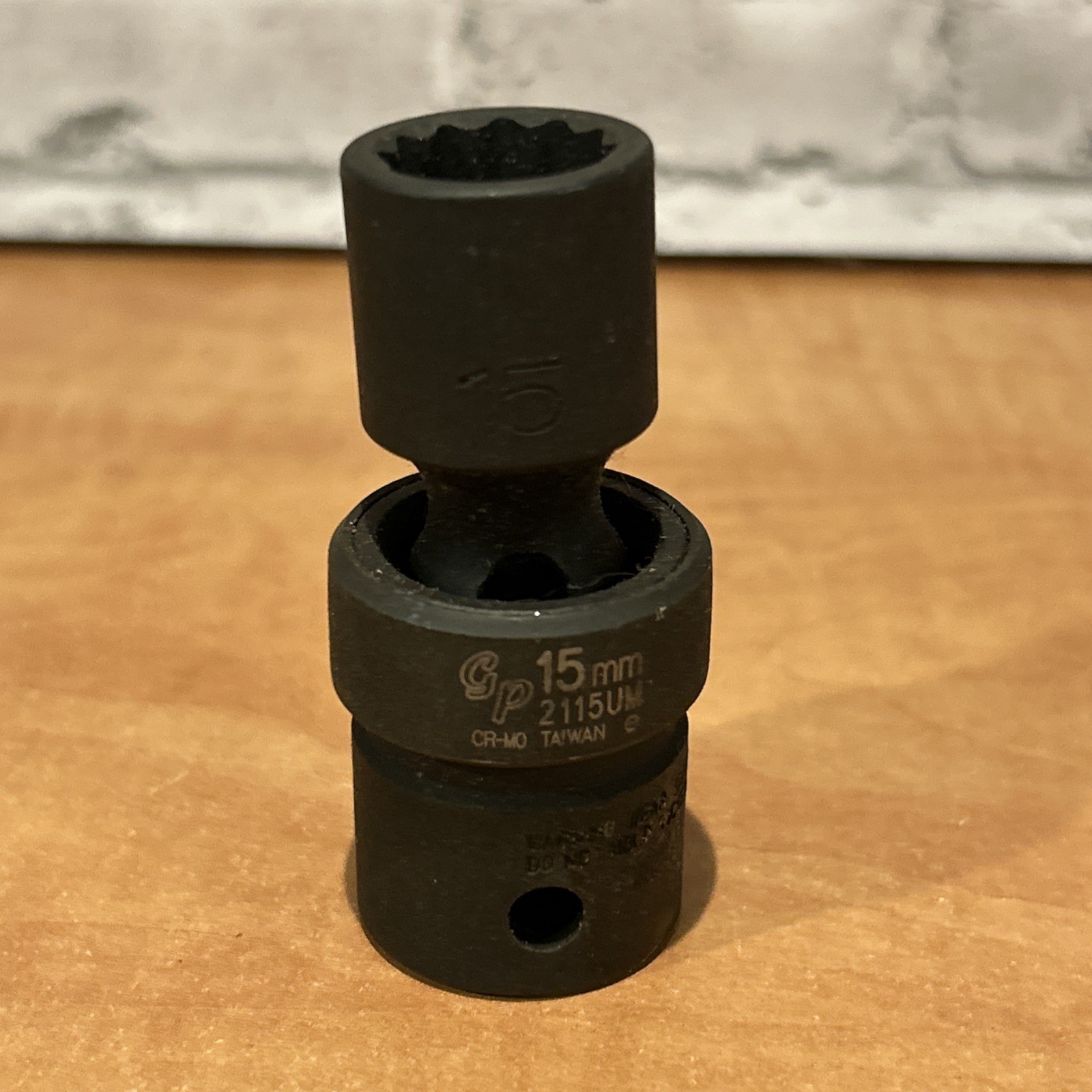 Grey Pneumatic 2115UM 1/2" Drive x 15mm 12-Point Universal Standard Socket
