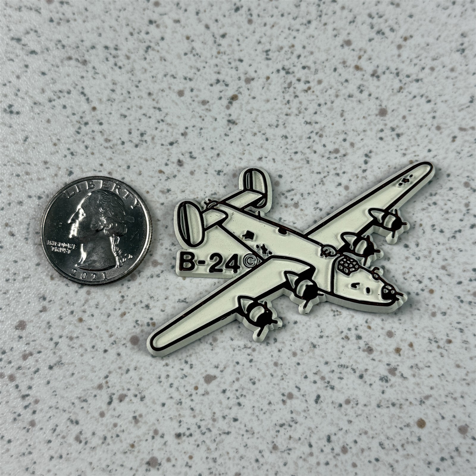 Vtg Action Packets B-24 Consolidated Liberator Bomber Rubber Fridge Magnet 53660