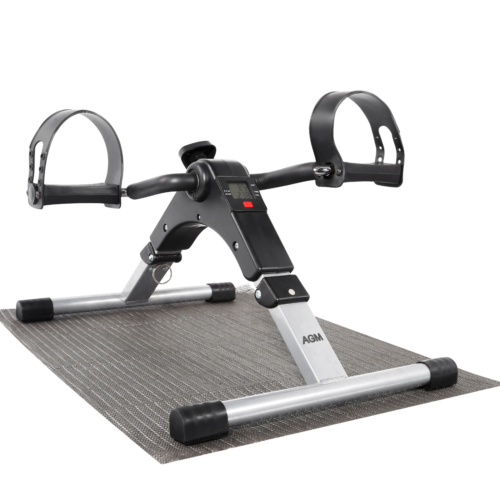 Foldable Exercise Bike Arm/Leg Under Desk Fitness Stepper with LCD Display Gift