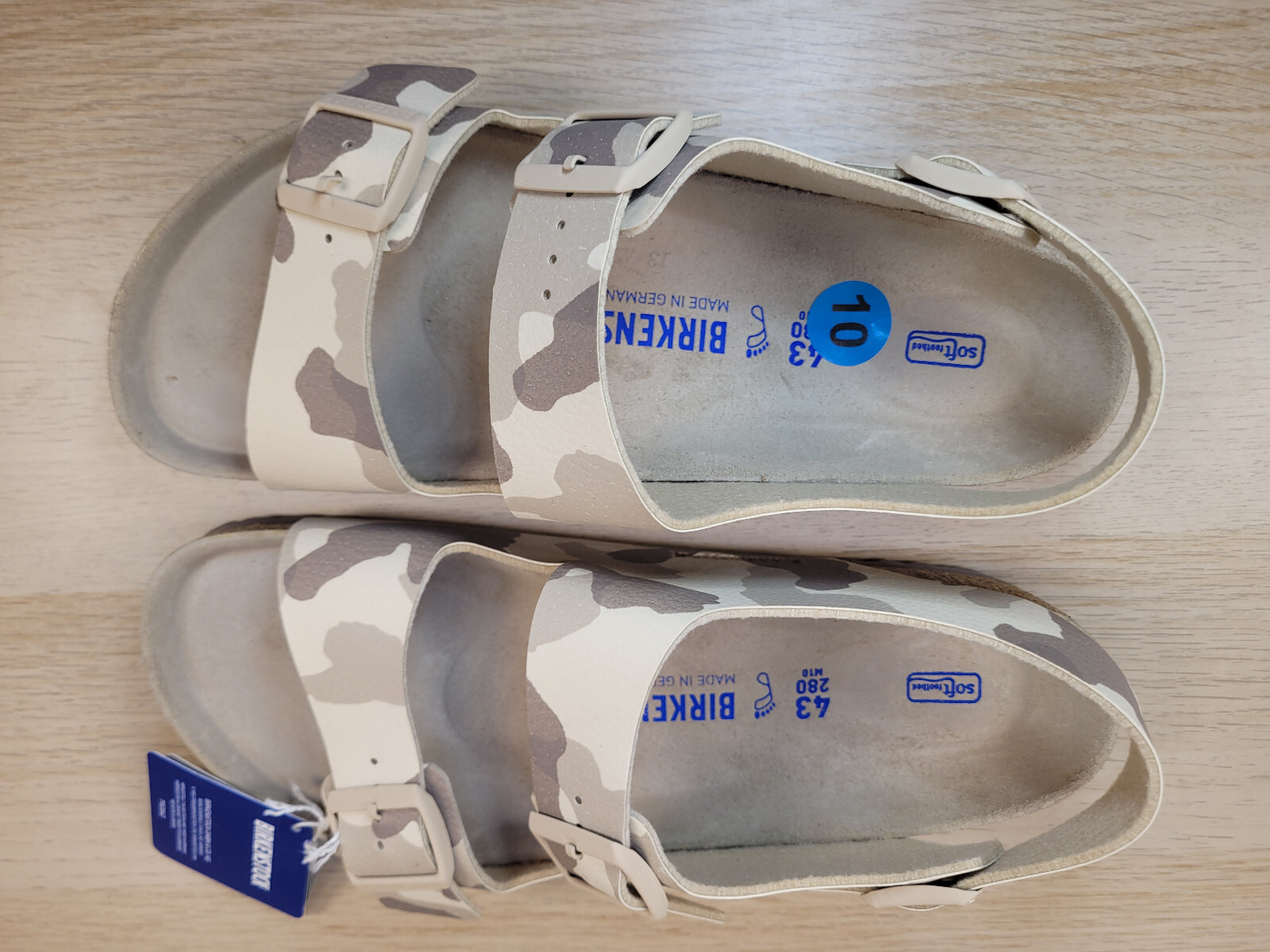 Birkenstock Milano Soft Footbed Birko-Flor - Desert Soil Gray/Taupe Mens 10 43