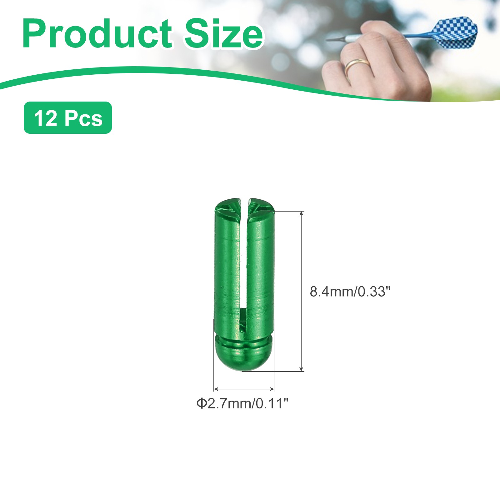 12pcs Dart Flight Protectors Wing Protectors Green