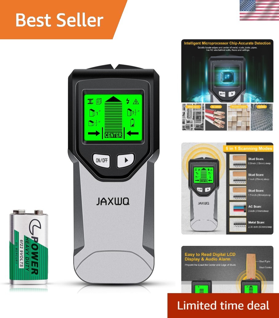 Versatile 5-in-1 Wall Scanner with Backlit LCD - Essential Tool for DIY Projects