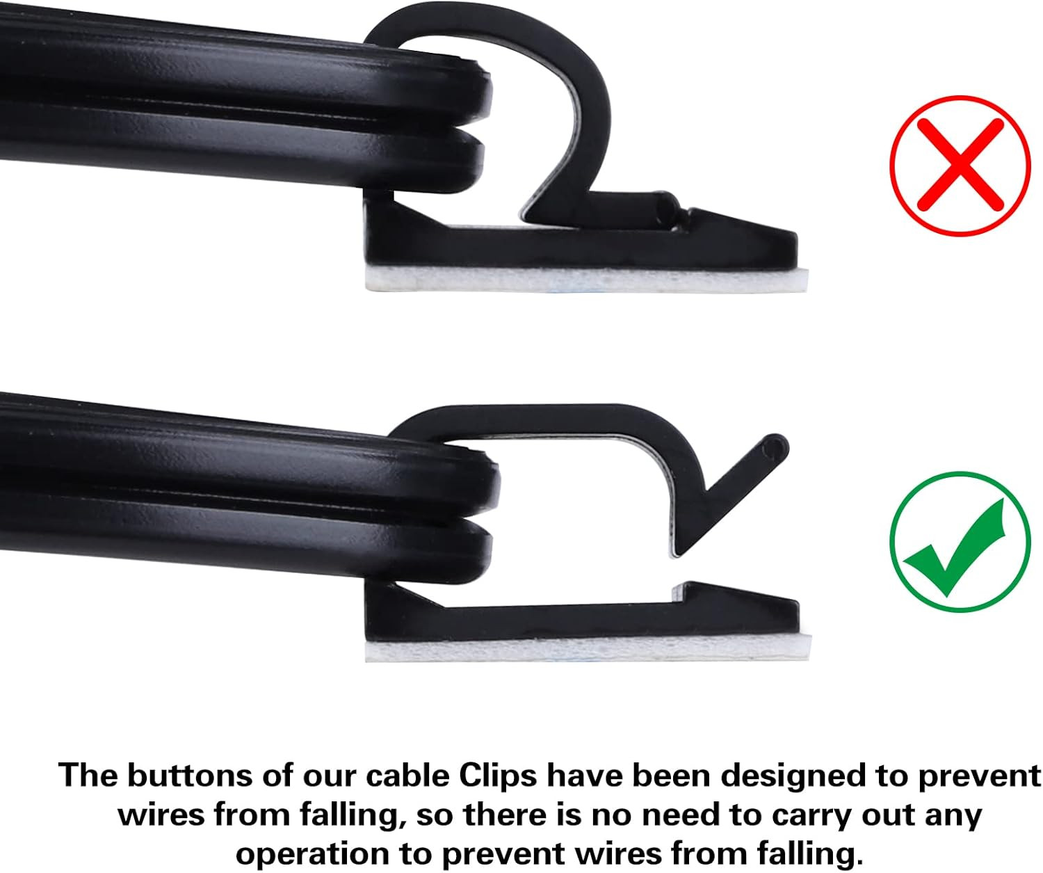 120 Pcs Adhesive Cable Wire Clips White, Cable Staples Outdoor Cable Management