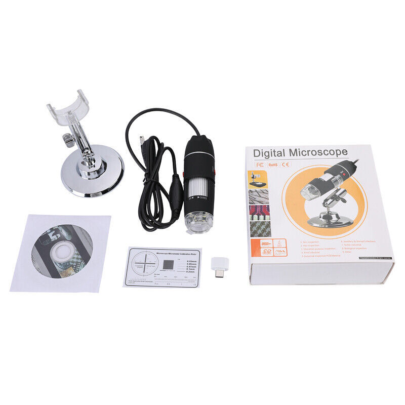 1600X 3-IN-1 Zoom 8 LED USB Microscope Digital Magnifier Endoscope Video Camera