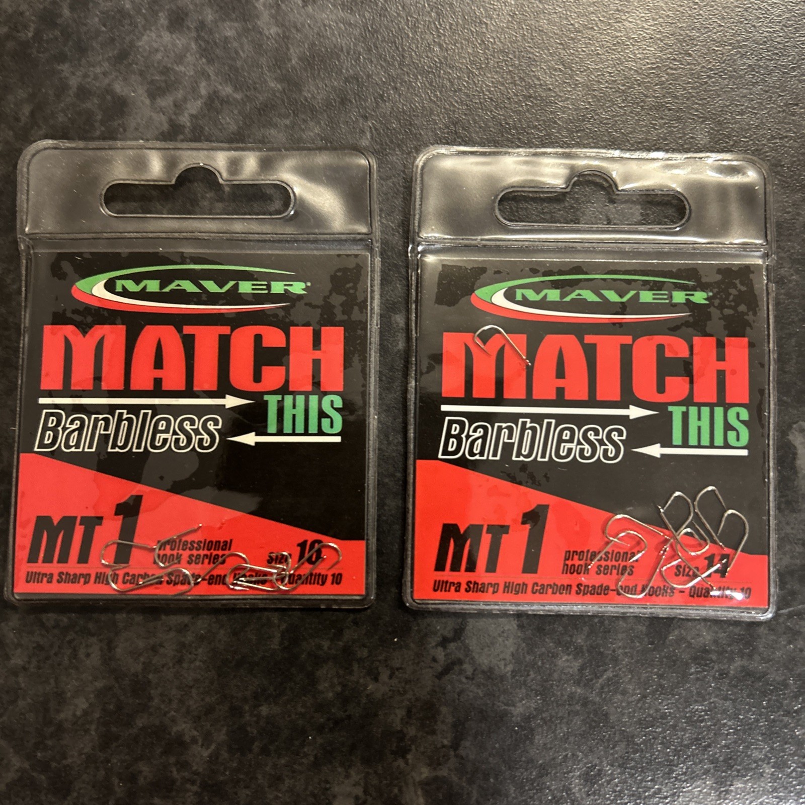 Maver Match This MT1 Barbless Spade Size 14, 16 x 2pks