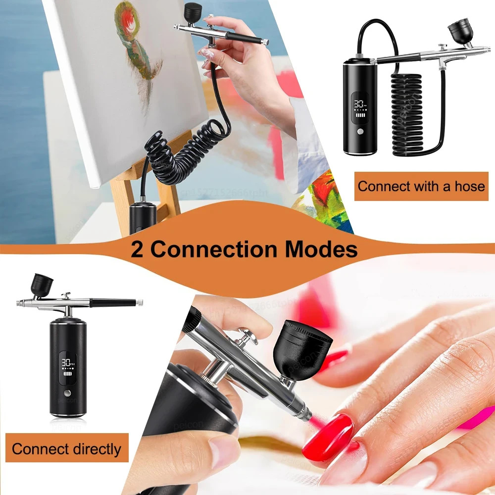 Portable Mini Compressor Airbrush Gun Spray Paint Artigia