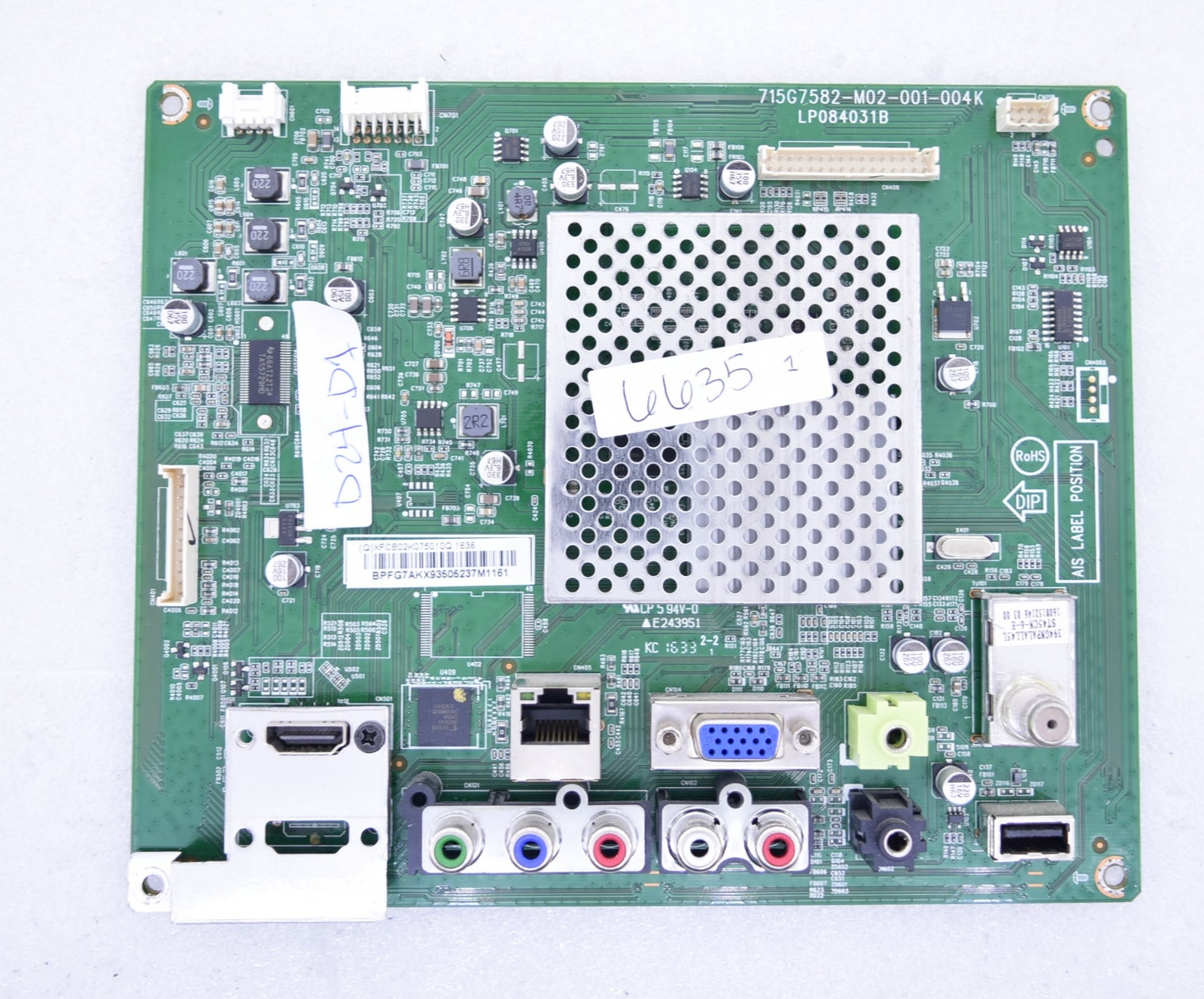 VIZIO D24-D1 715G7582-M02-001-004K C02 (Q) XFCB02K075010Q MAIN BOARD 6635