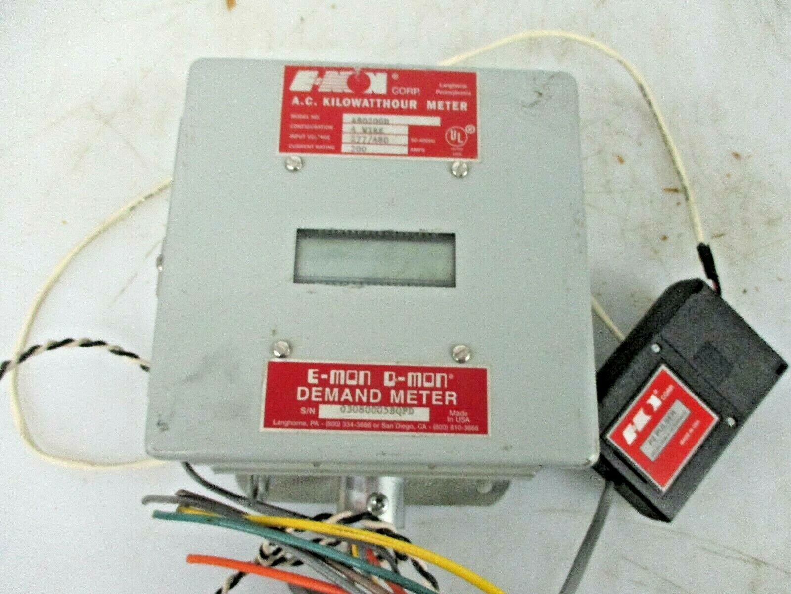 E-MON D-MON DEMAND METER 200AMPS 4 WIRE A80200D