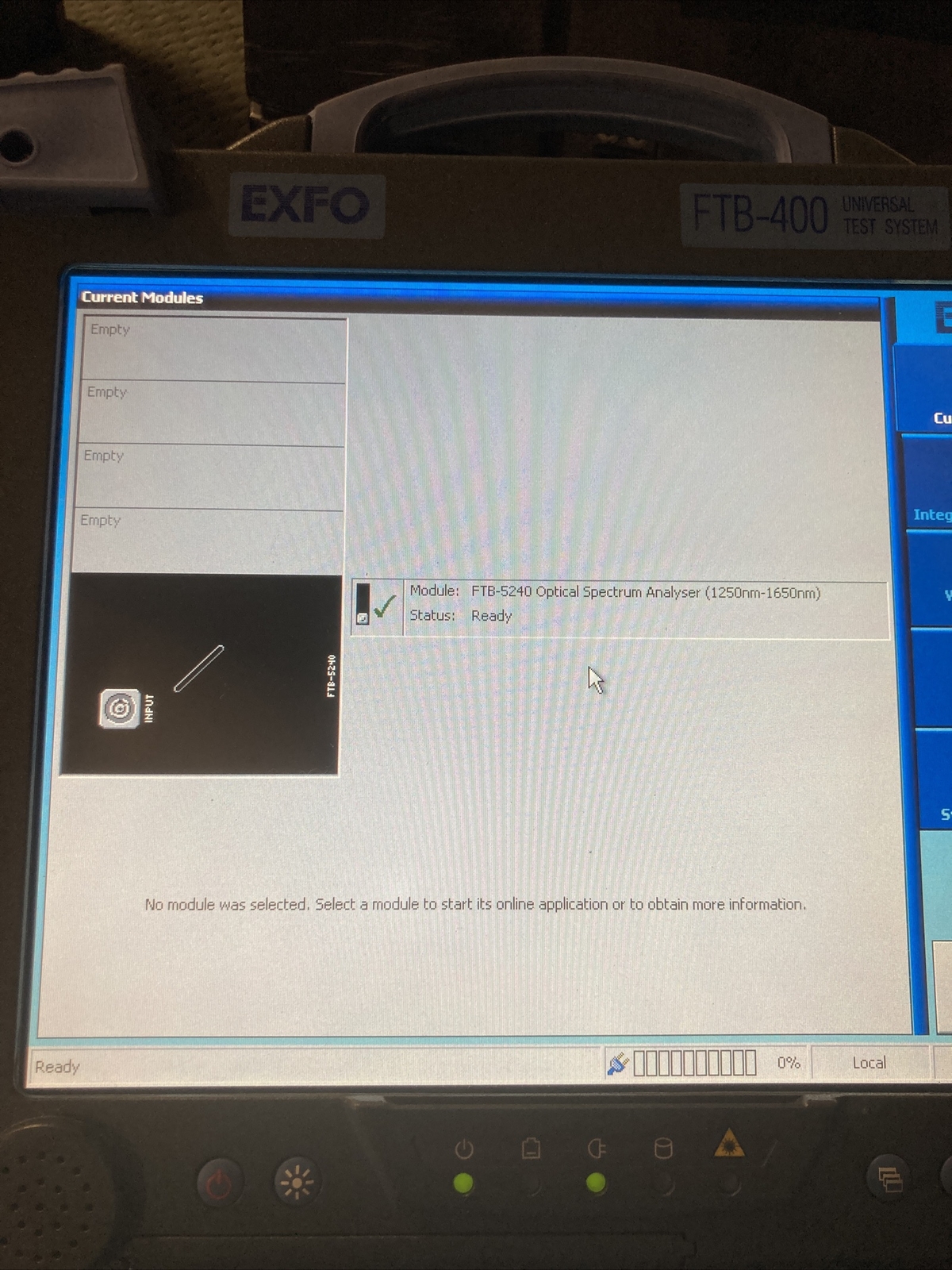 Exfo FTB-400 Universal Test System FTB-5240 Optical Analyzer
