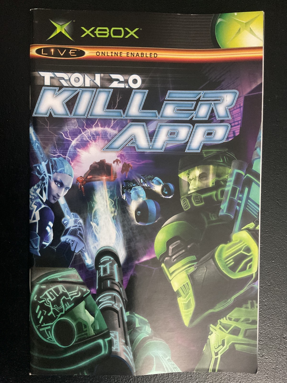 Tron 2.0 Killer App Microsoft Original XBOX Instruction Manual Only