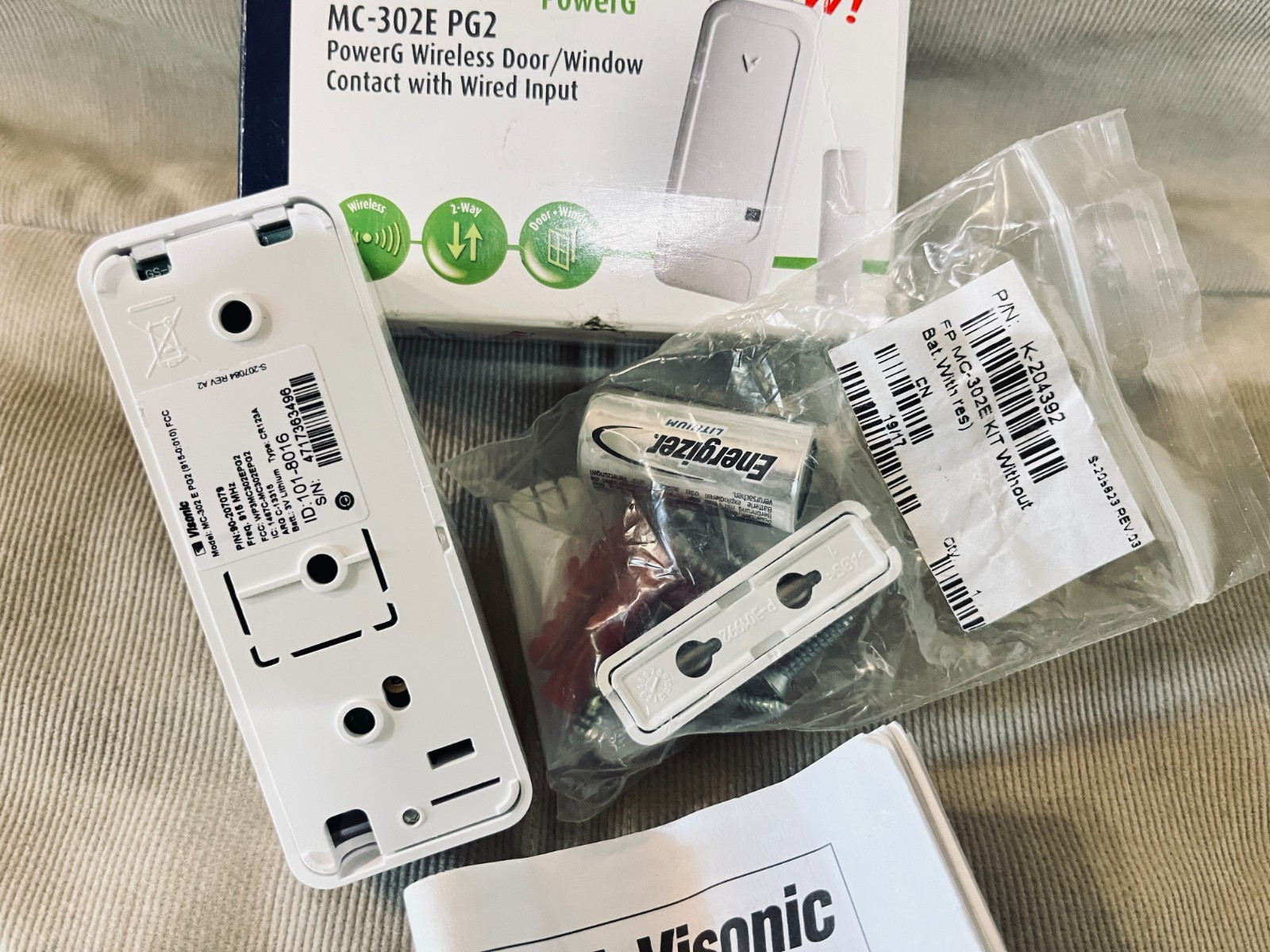 NIB VISONIC powerG MC-302E PG2 Wireless Door/Window Contact with Wired Input @@