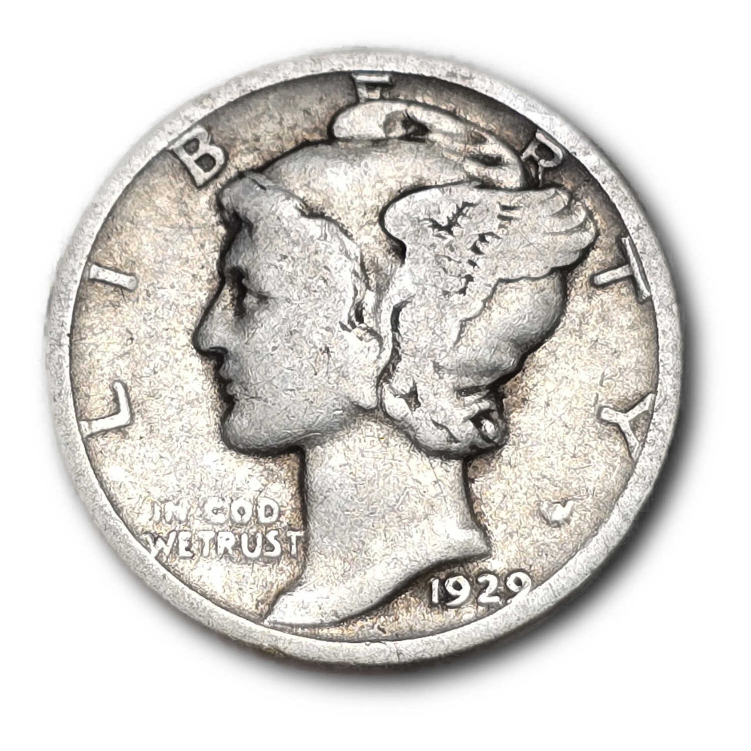 1929 United States Mercury Silver Dime 10c Circulated Coin C240