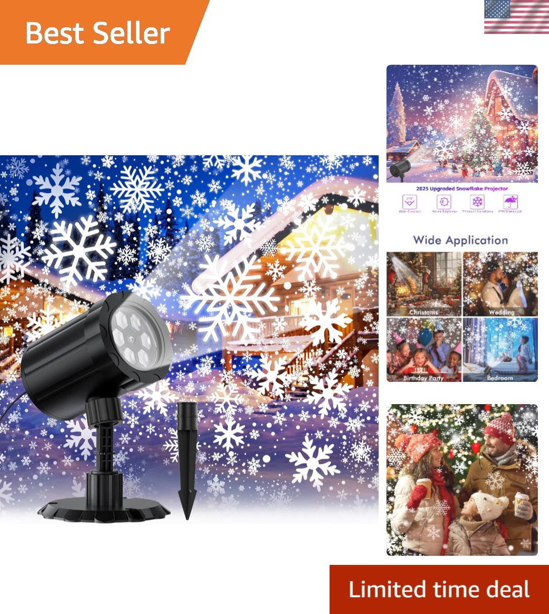 2025 New Upgraded Snowflake Projector Lights Outdoor