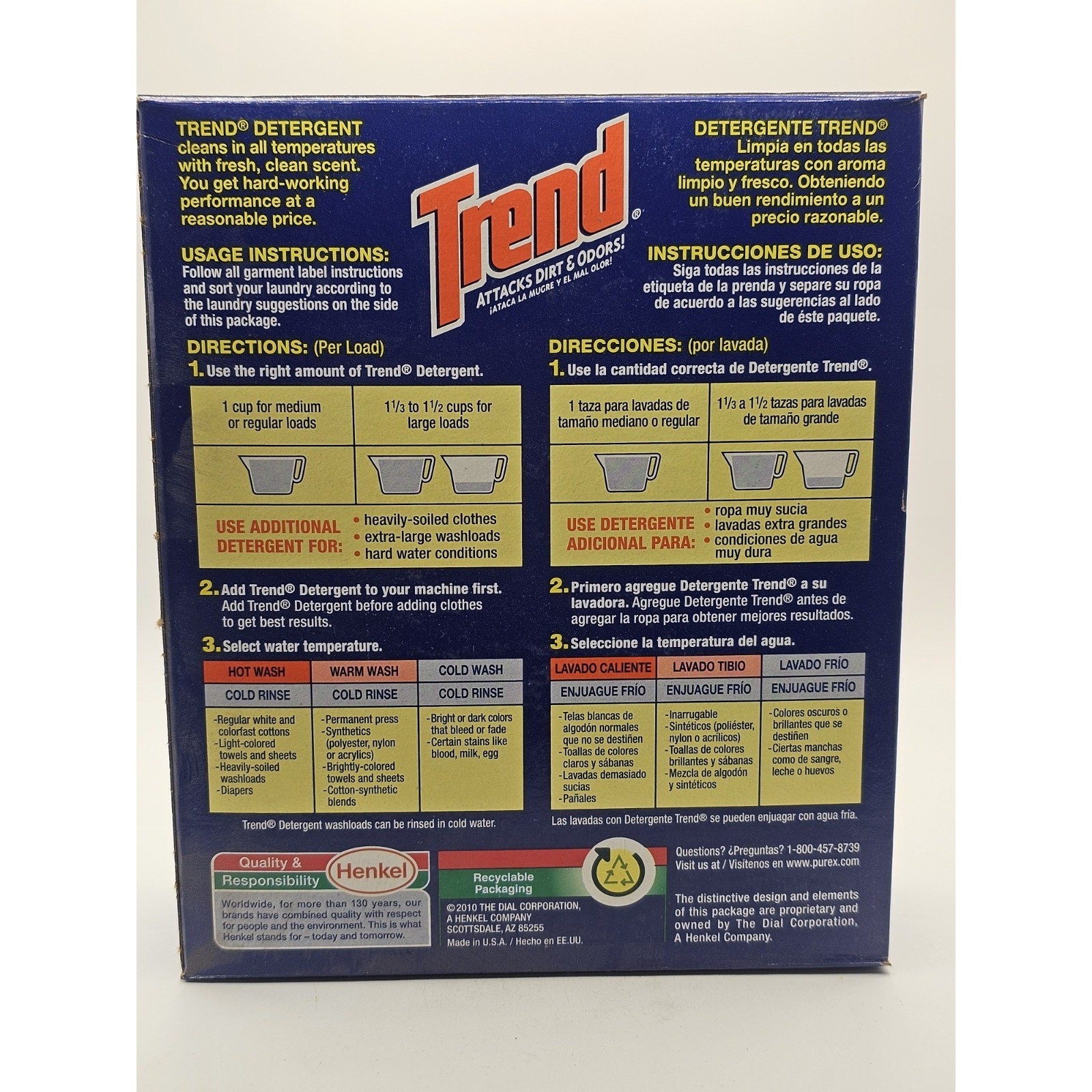 TREND POWDER DETERGENT 4 LOADS / 9OZ Sealed