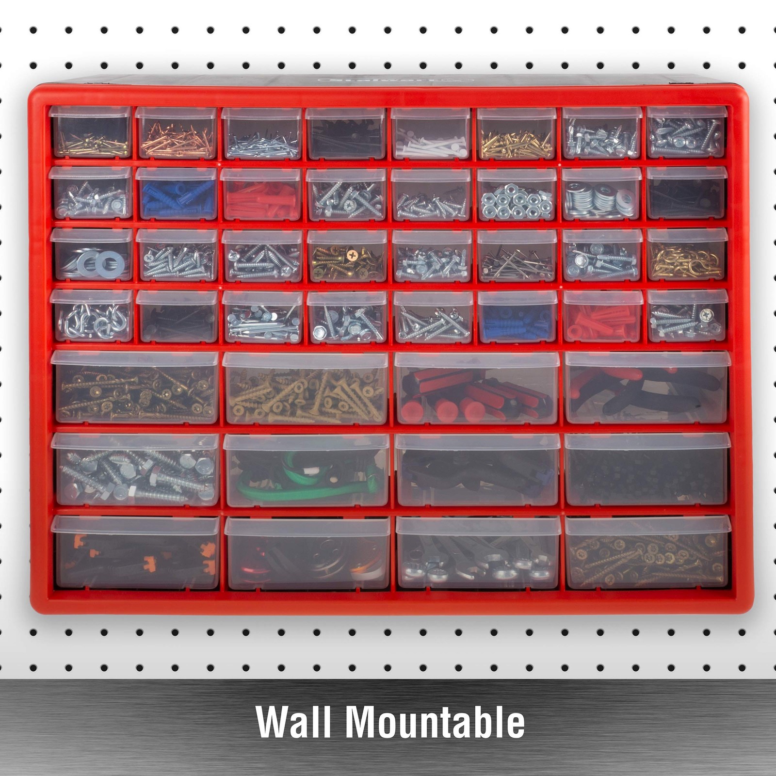 Storage Drawers-44 Compartment Organizer Desktop or Wall Mountable Container ...
