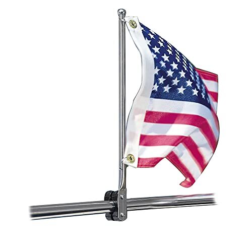 Taylor Made 15" Stainless Steel Flag Pole with Rail Mount - Made from Stainless