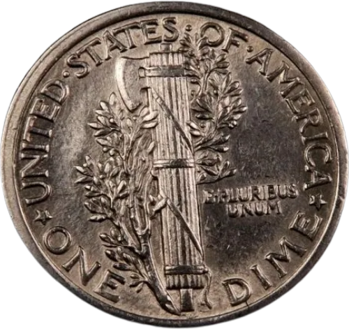 1935 Mercury Dime ~ Gem BU (full split bands - FSB) ~ 90% Silver