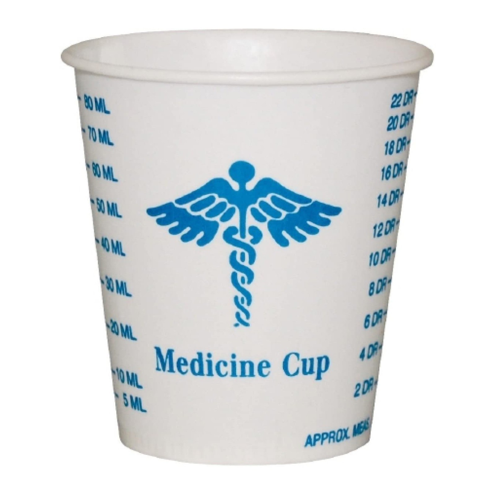 Solo Graduated Medicine Cup 3 oz. Medical Print Wax Coated Paper R3-43107 100 Ct