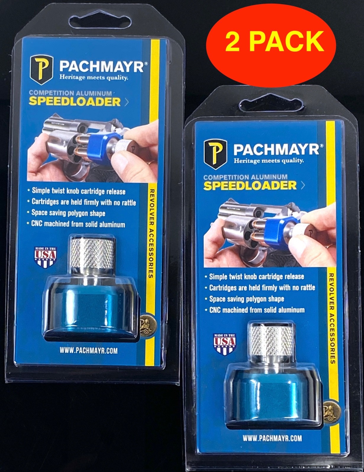 Pachmayr J Frame Speedloader 5 rd 38/357 S&W 36, Taurus 85, *2 PACK* - 02650