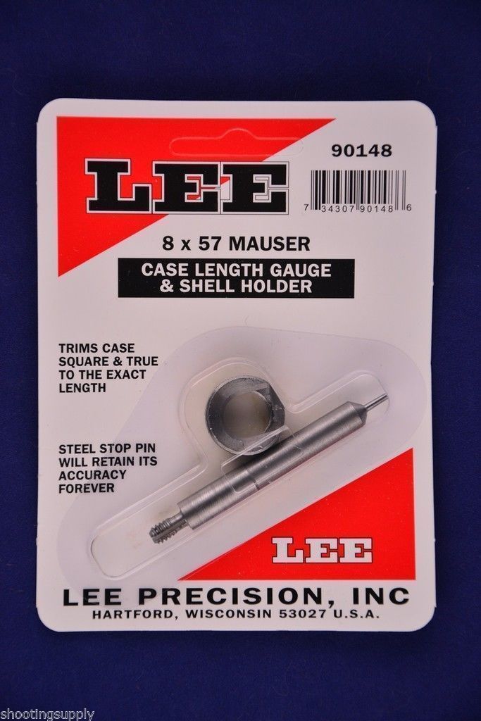 Lee 90148 Case Length Gauge & Shell Holder 8x57 Mauser #90148