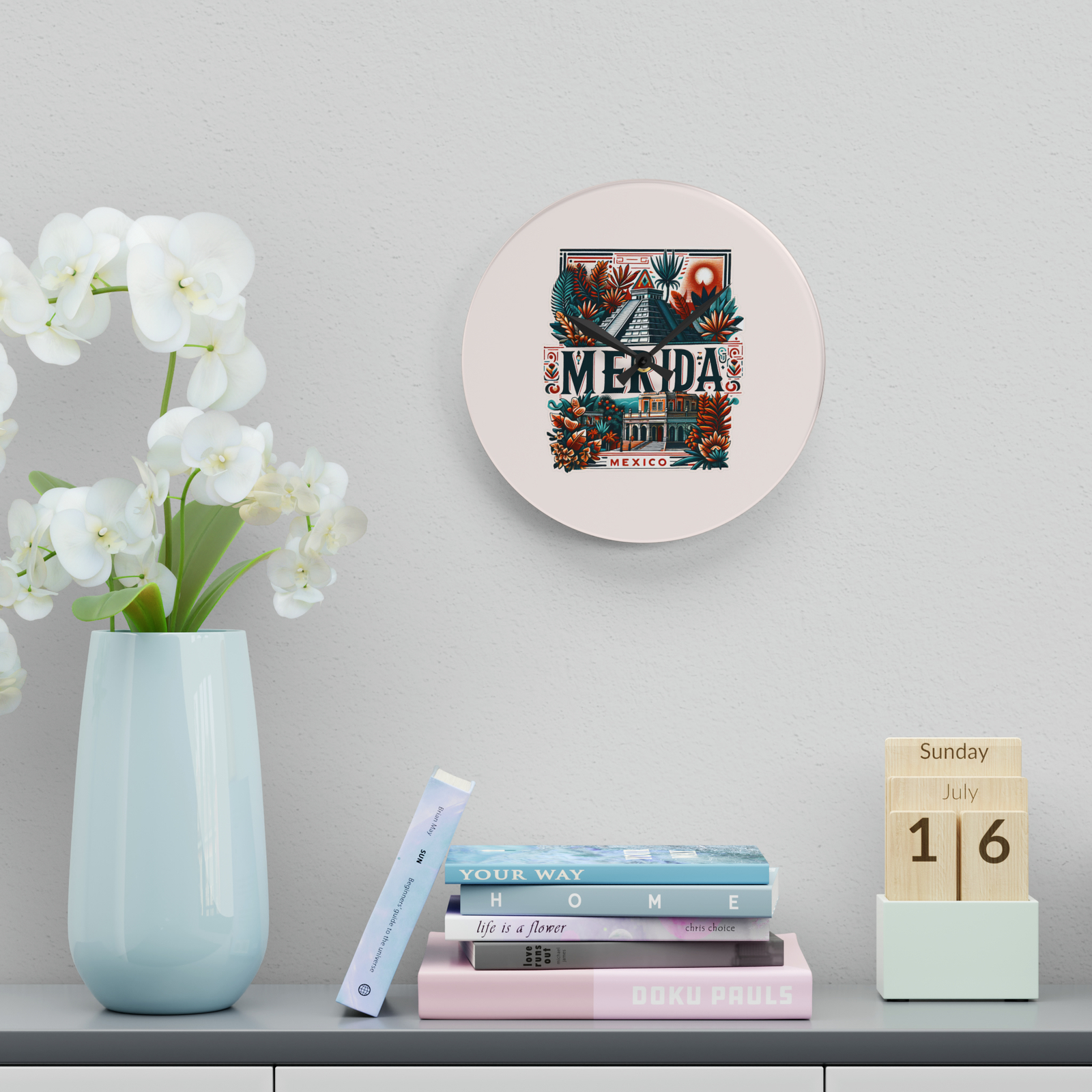 Merida Mexico Wall Clock (Acrylic)