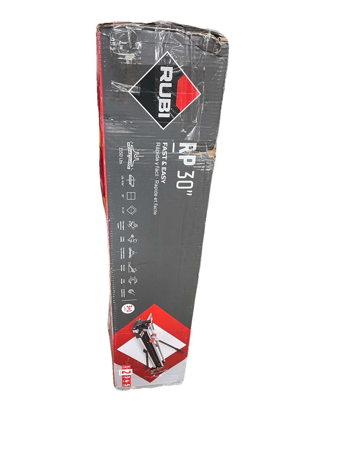 Rubi RP 30 in. Tile Cutter w/0.31 in. Tungsten Carbide Blade & Adjustable Blade